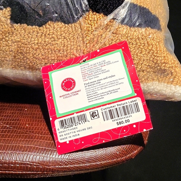 SCOTTIE  DOG DECORATIVE PILLOW With TAG - Picture 3 of 6